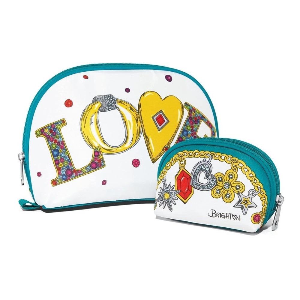 Brighton Charmed Love 2 Piece Cosmetic Bag Set